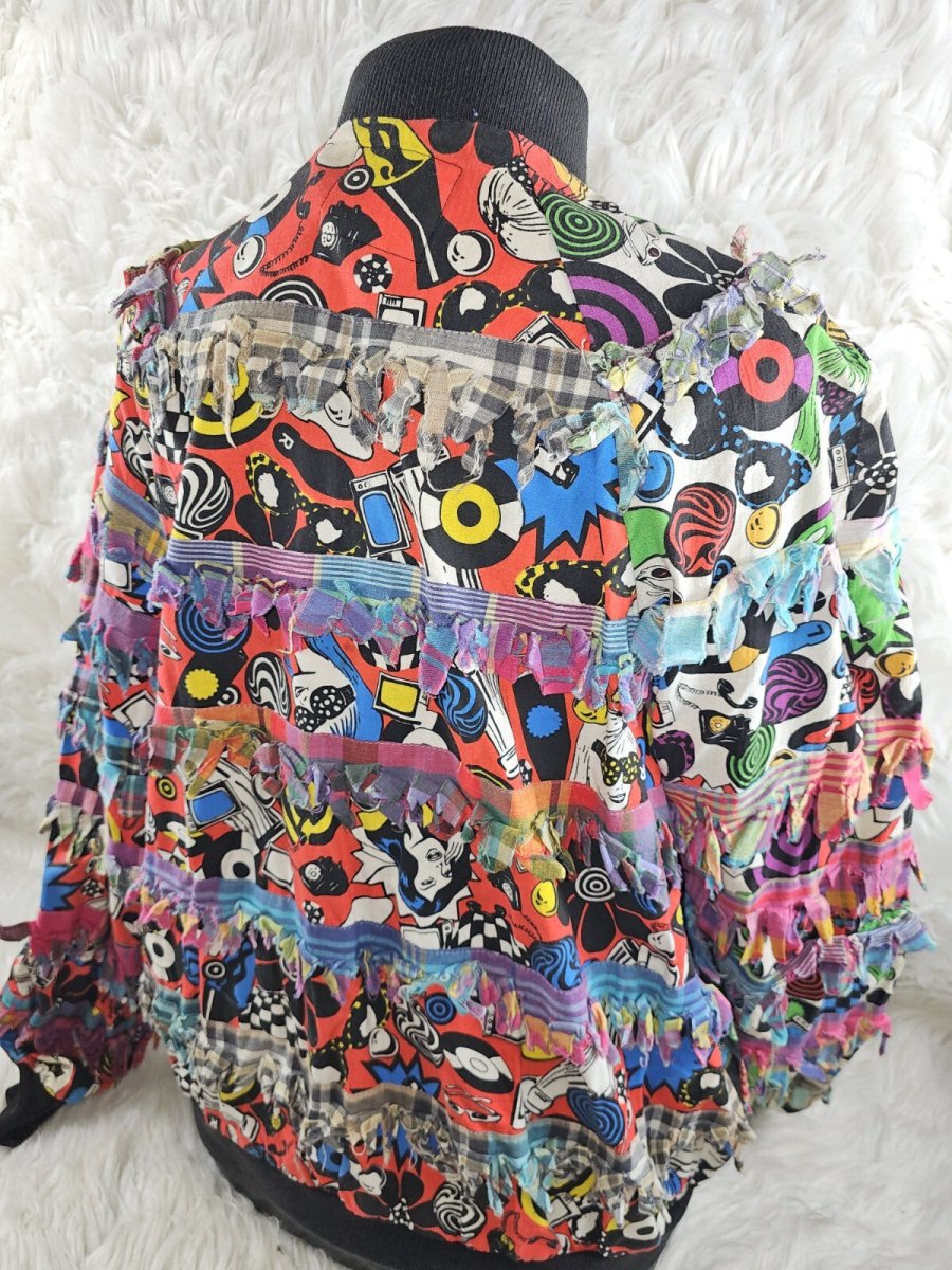 1990s - Paula Sweet Muslin Mink Floral Jacket Size Medium - Jackets - ThrowbackBuys - The Thrifty Gypsyy Shop