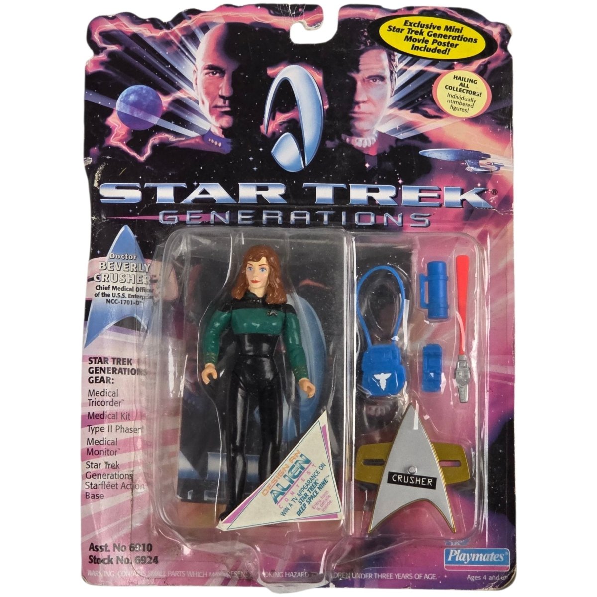 1990s - Playmates: Star Trek Guinan, Dr. Beverly Crusher & Lt. Thomas Riker Figures - Lot of 3 - SEALED - Action Figures & Collectibles - ThrowbackBuys - A N E 1 Stop Shop