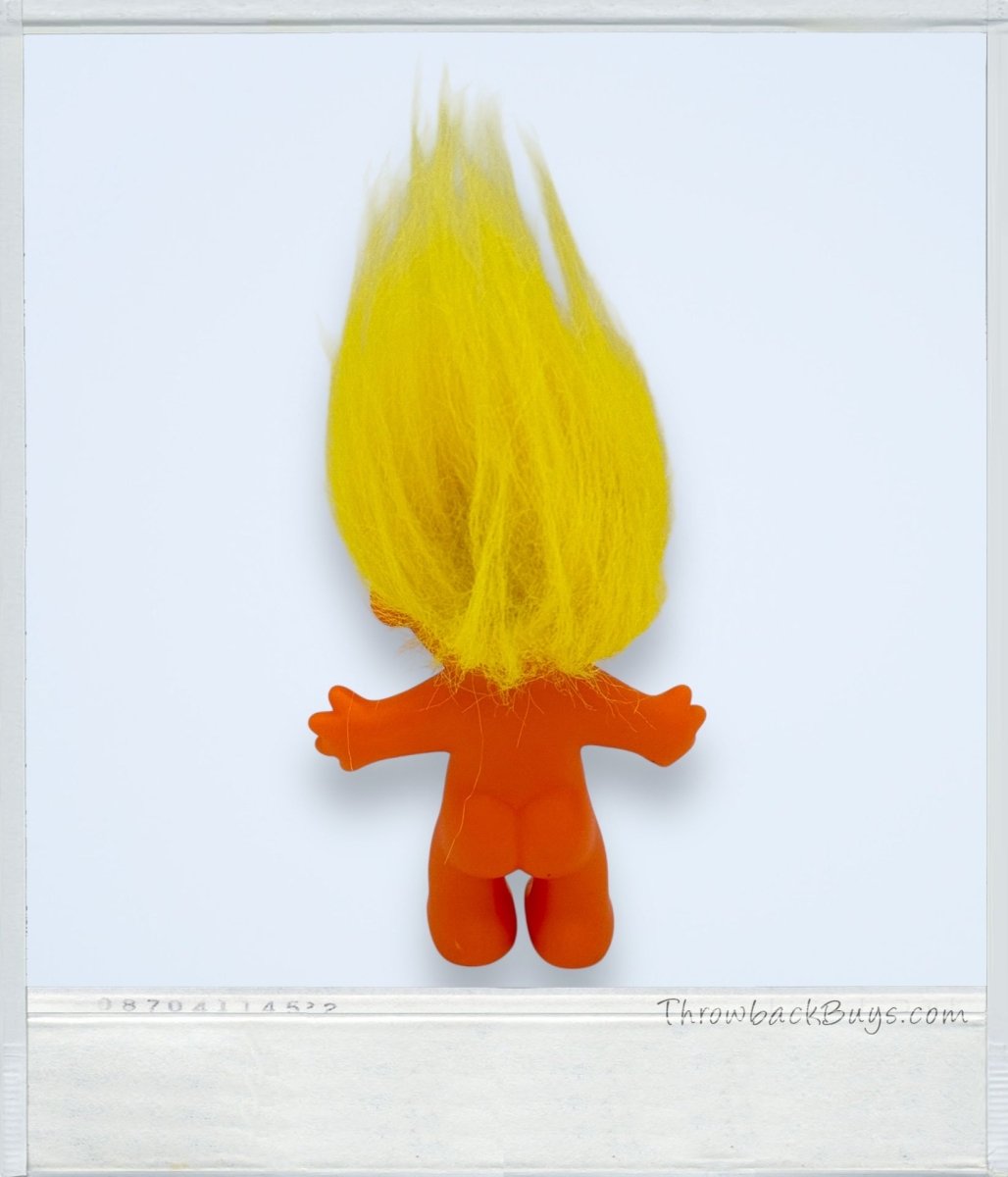 1990s - Russ Troll Doll Glo Trolls with Yellow Hair & Orange Body RARE - Collectible Toys - ThrowbackBuys - ThrowbackBuys