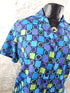 1990s - Silk Checkered Blouse Size S - M Blue Purple Green Colorblock Squares - Shirts - ThrowbackBuys - The Thrifty Gypsyy Shop