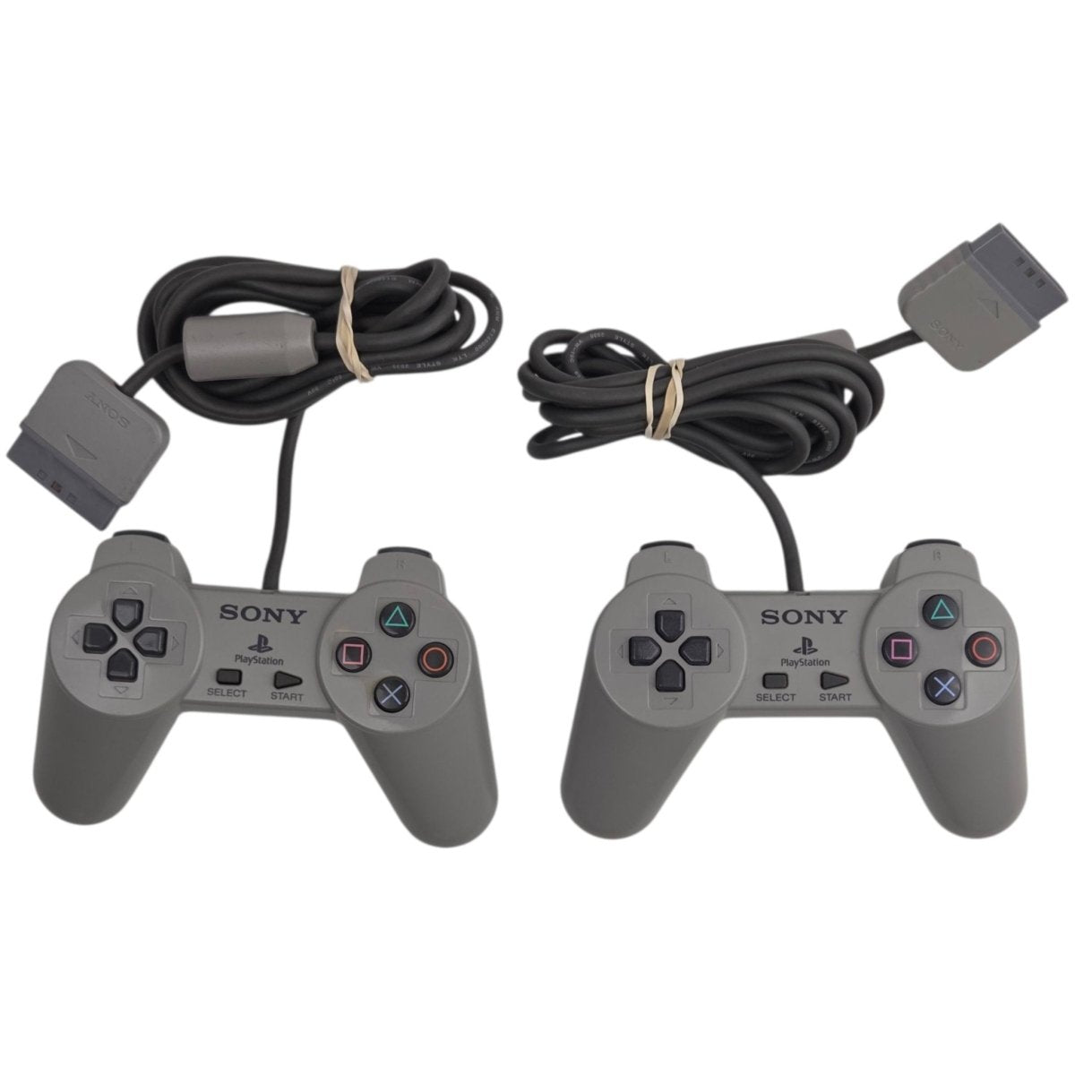 1990s - Sony PlayStation 1 OEM Controllers (SCPH - 1080) - Lot of 2 - Video Game Accessories - ThrowbackBuys - A N E 1 Stop Shop