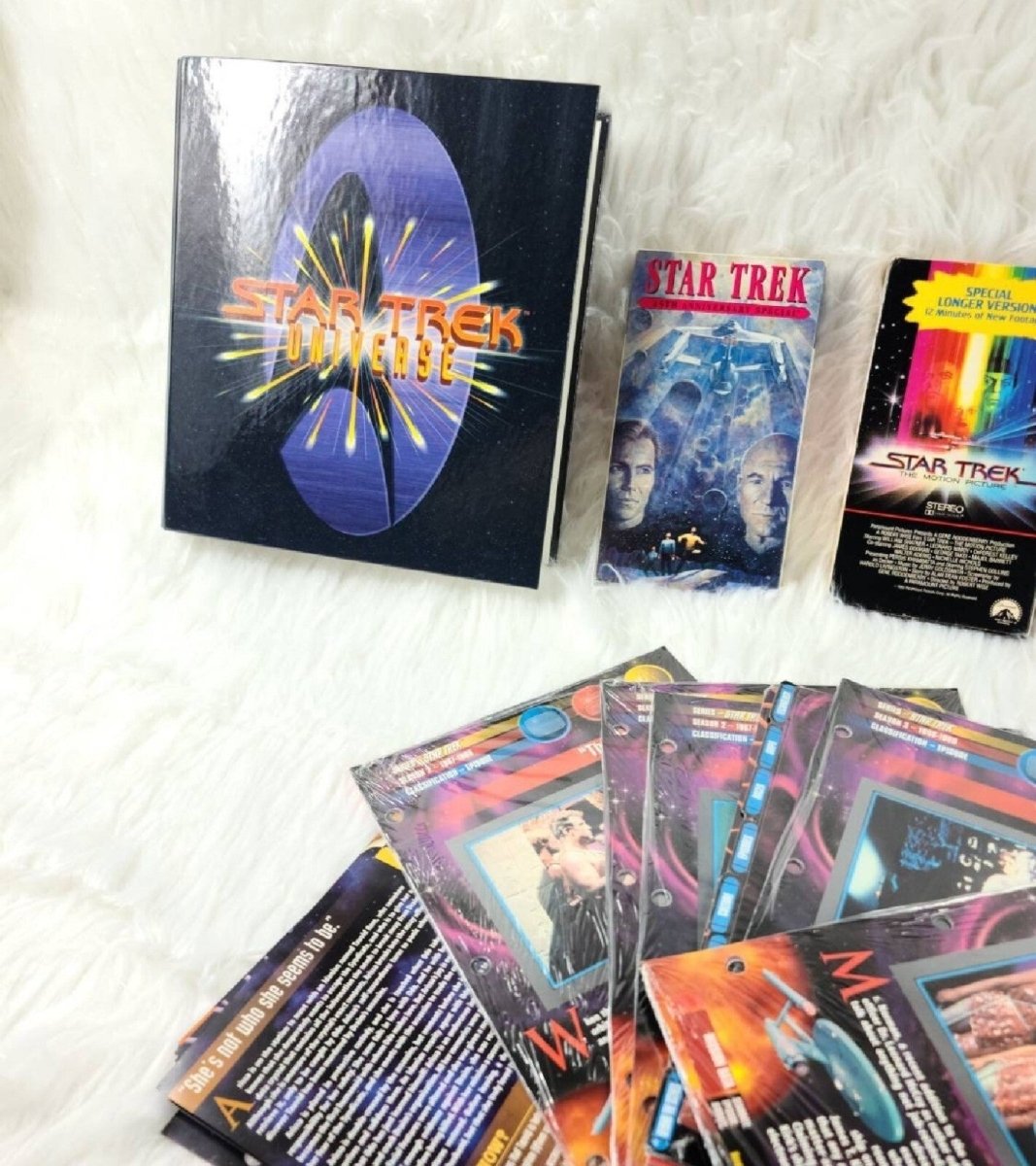 1990s - STAR TREK Universe Bundle Set Behind The Scenes Newfield Binder - VHS - ThrowbackBuys - The Thrifty Gypsyy Shop