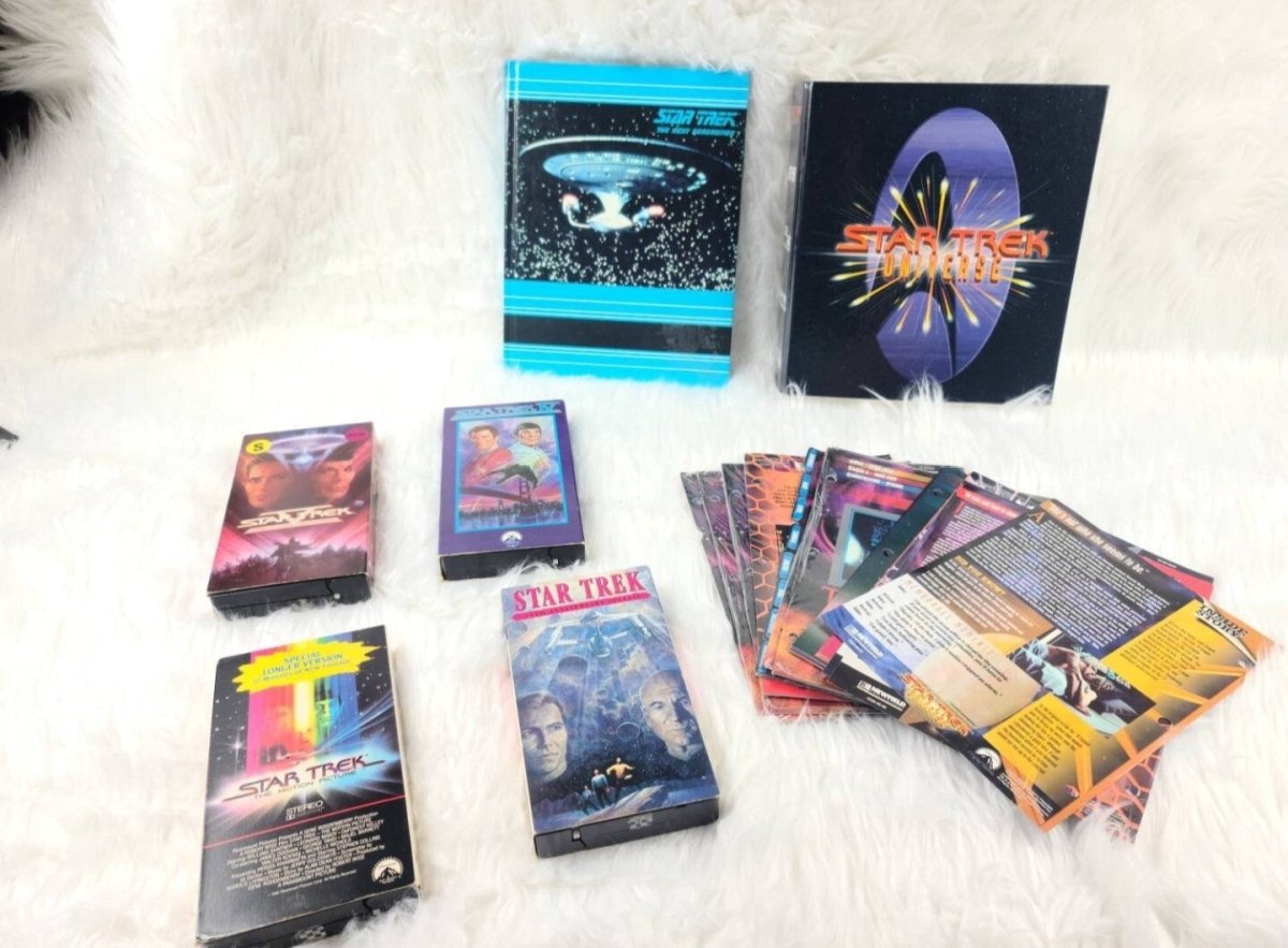1990s - STAR TREK Universe Bundle Set Behind The Scenes Newfield Binder - VHS - ThrowbackBuys - The Thrifty Gypsyy Shop