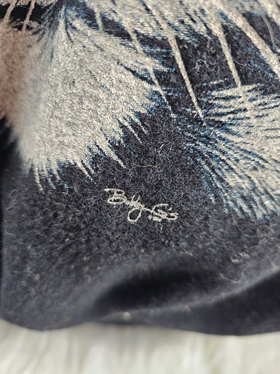 1990s - Steer Brand Tiger Varsity Jacket, Medium Black - Jackets - ThrowbackBuys - The Thrifty Gypsyy Shop