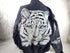 1990s - Steer Brand Tiger Varsity Jacket, Medium Black - Jackets - ThrowbackBuys - The Thrifty Gypsyy Shop