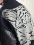 1990s - Steer Brand Tiger Varsity Jacket, Medium Black - Jackets - ThrowbackBuys - The Thrifty Gypsyy Shop