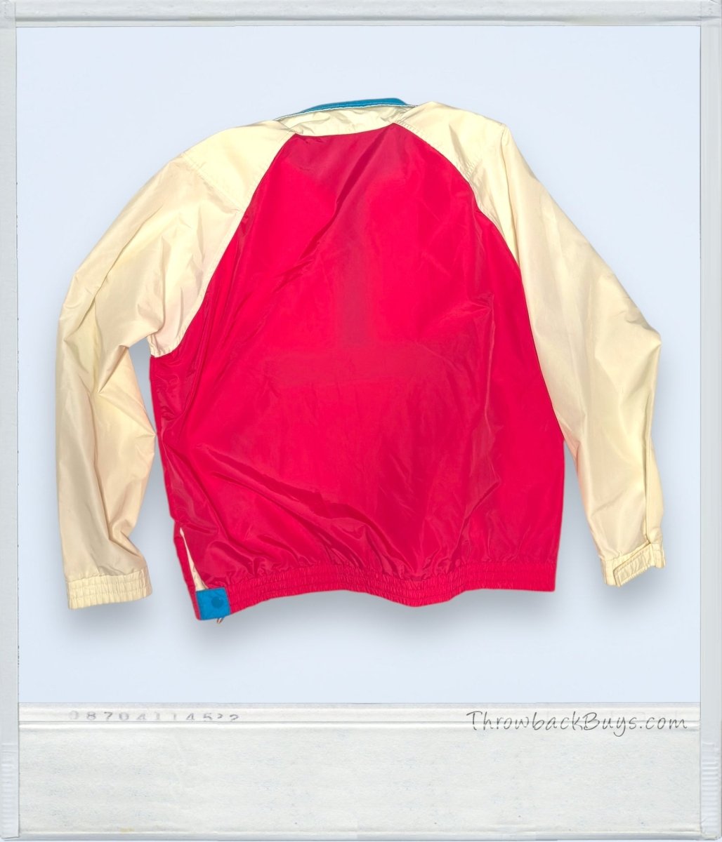 1990s - The Woolrich Pink and Blue Quarter Zip Pullover Jacket Women’s Medium - RARE - Jackets - ThrowbackBuys - ThrowbackBuys