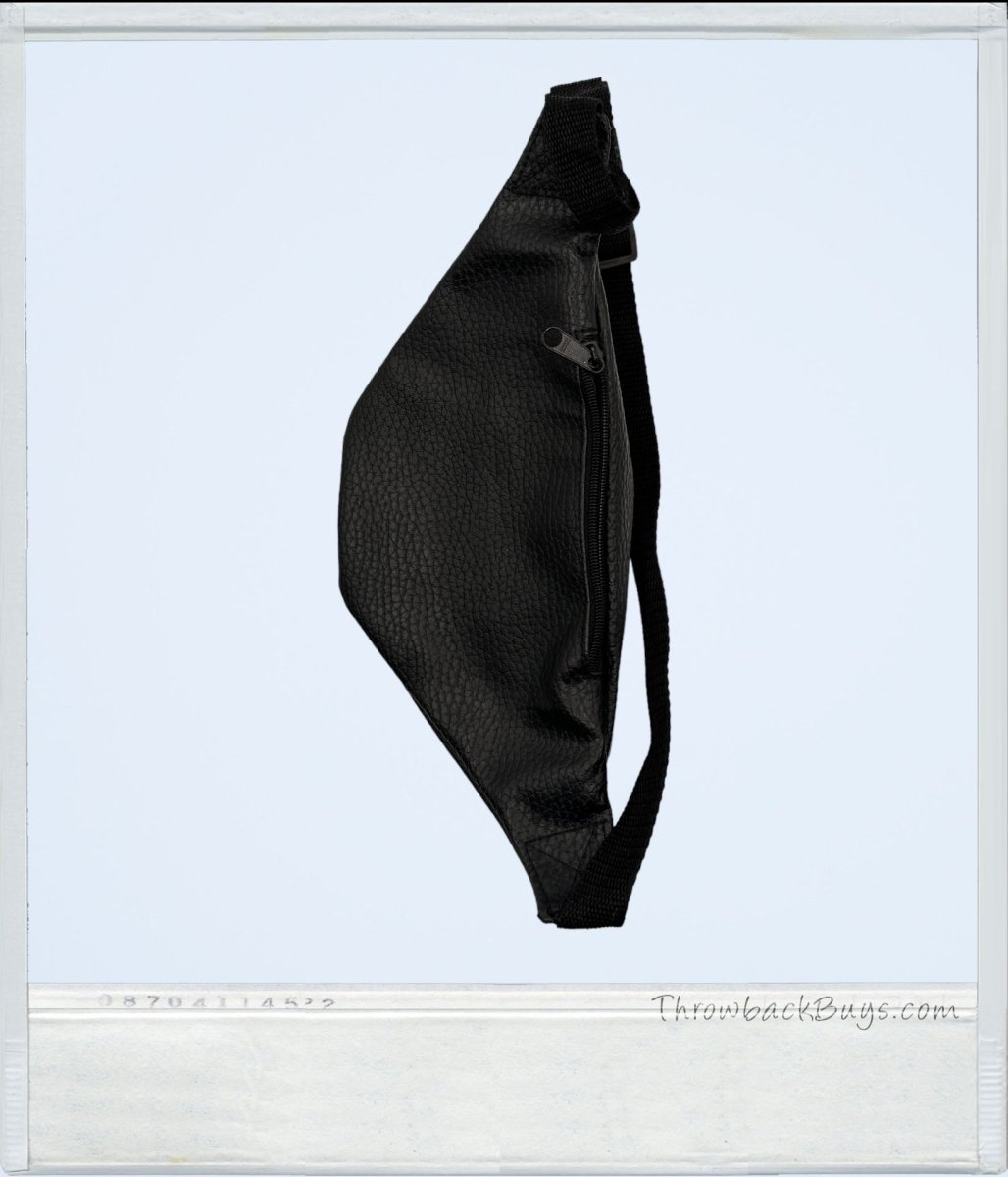 1990s - Vandenberg Ambulance Black Leather Fanny Pack - Handbags - ThrowbackBuys - ThrowbackBuys