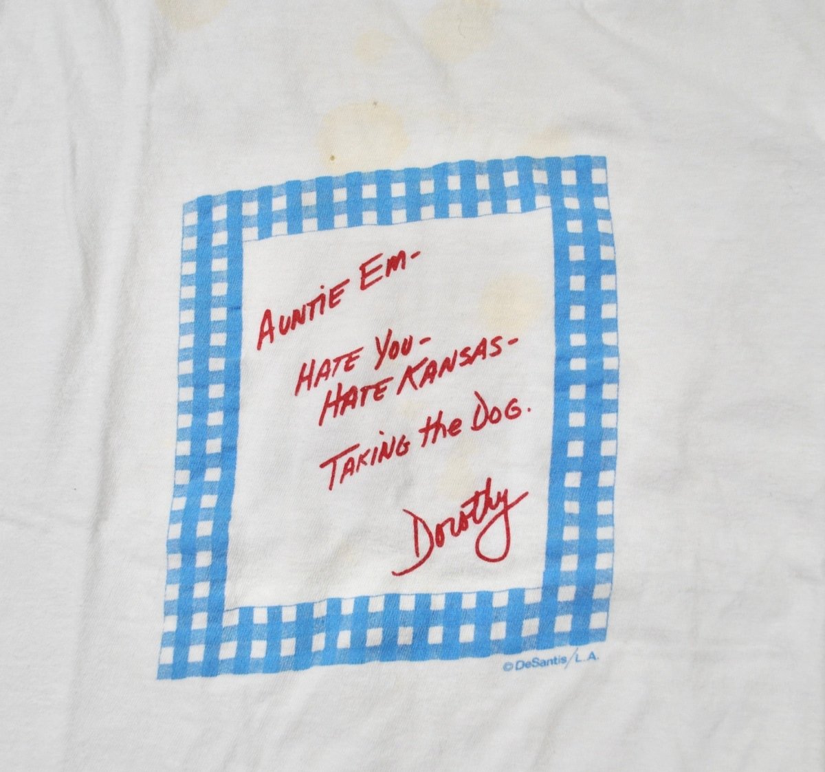 1990s - Warner Bros.: Wizard of Oz Dorothy Stanley DeSantis Shirt - Small - T-Shirts - ThrowbackBuys -Yesterday's Attic