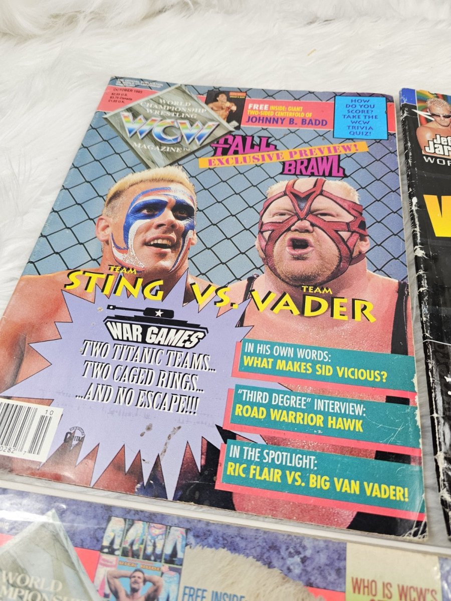 1990s - WCW Magazine Bundle: Rick Flair, Ron Simmons, Sting, WWF NWA Top Stars Brawl - Magazines - ThrowbackBuys - The Thrifty Gypsyy Shop