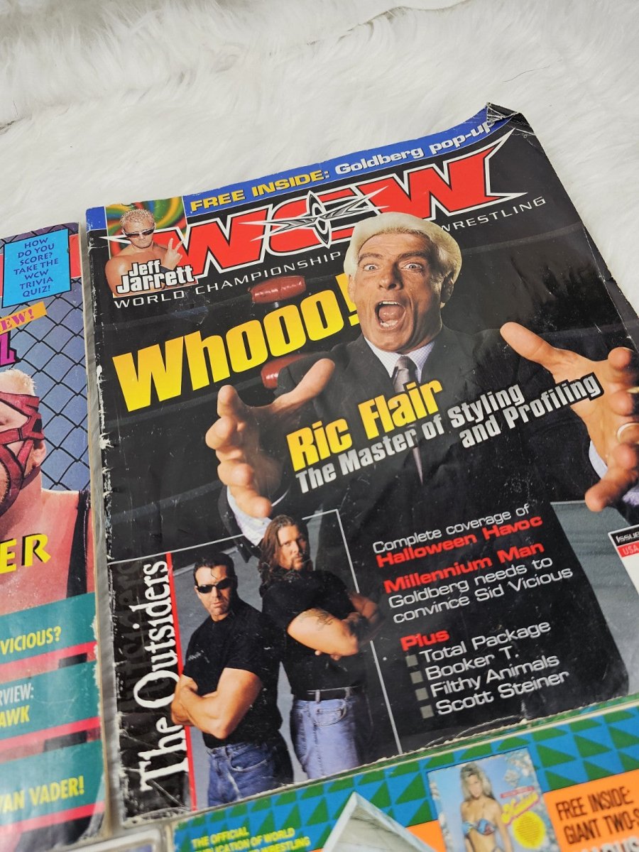1990s - WCW Magazine Bundle: Rick Flair, Ron Simmons, Sting, WWF NWA Top Stars Brawl - Magazines - ThrowbackBuys - The Thrifty Gypsyy Shop