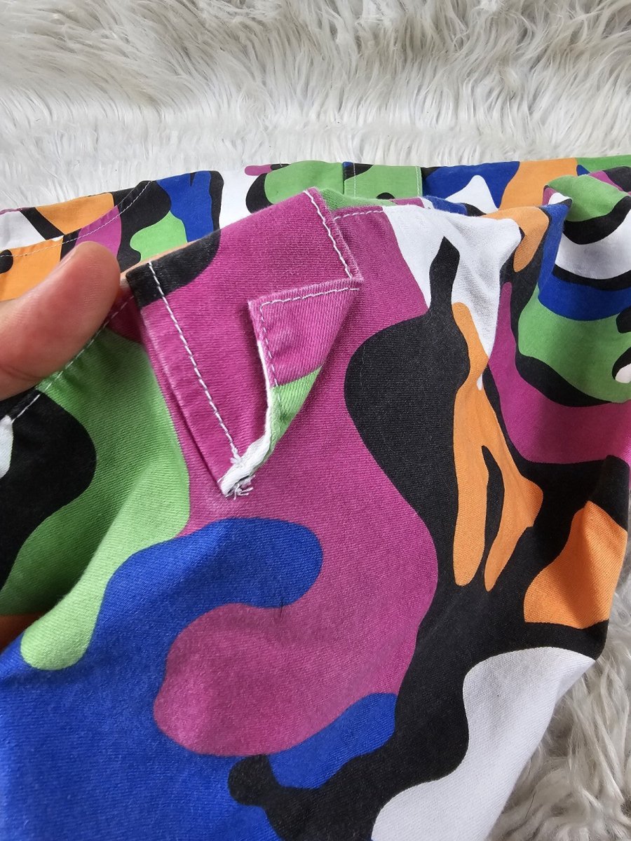 1990s - Women's Havana Camo Funky Stretch Cargo Pants Multicolor, Size: 5/27 - Pants - ThrowbackBuys - The Thrifty Gypsyy Shop