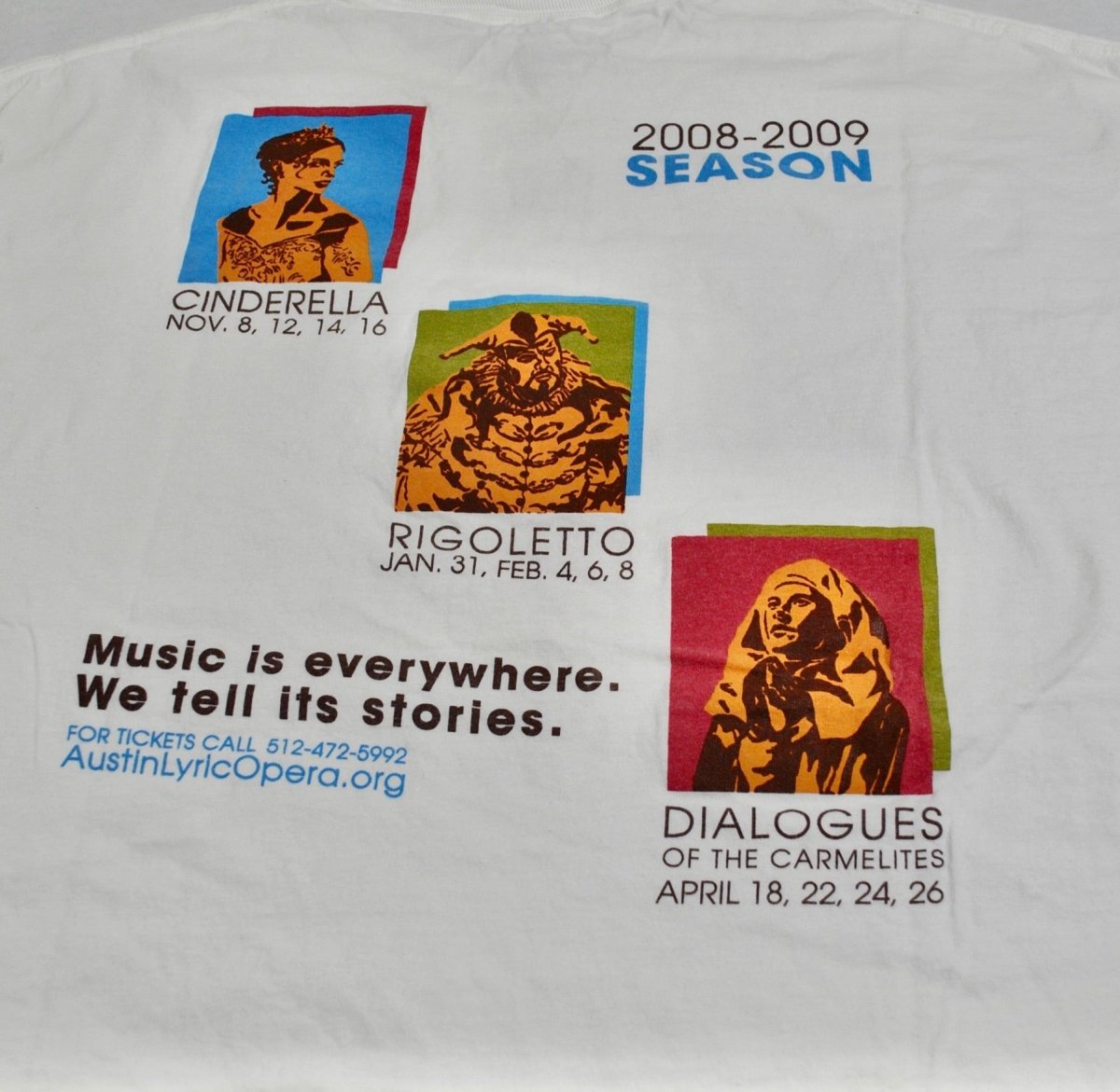 1990s - Yesterday's Attic: Austin Opera Shirt - 2X - T-Shirts - ThrowbackBuys -Yesterday's Attic