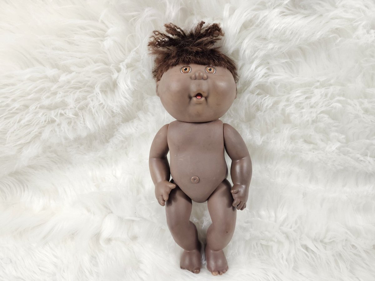 1991 - Cabbage Patch Kids DOLL Bath Time, Purple Signature Hard Mold - Dolls - ThrowbackBuys - The Thrifty Gypsyy Shop