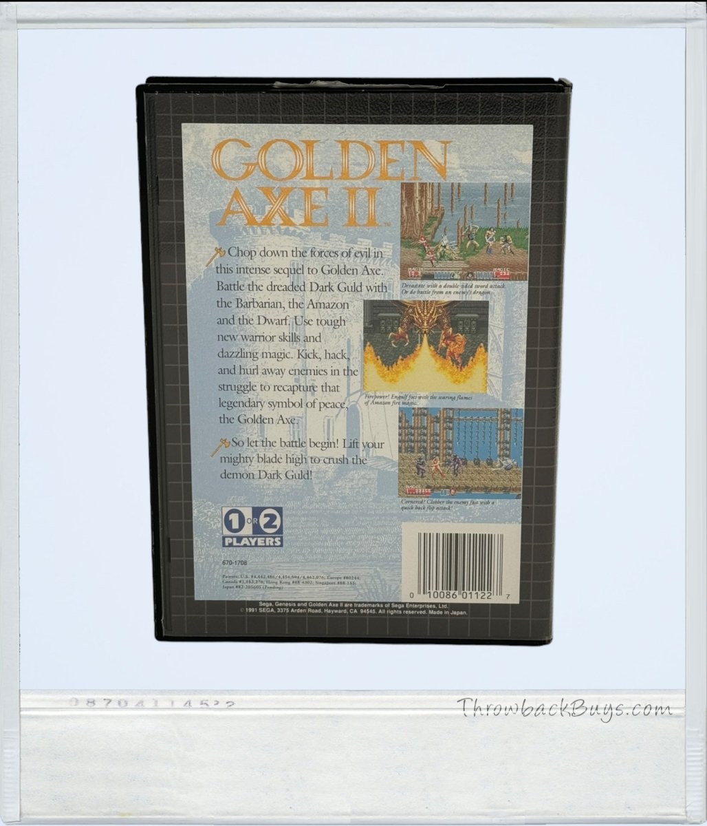 1991 - Golden Axe II Sega Genesis COMPLETE Game - RARE - Video Games - ThrowbackBuys - ThrowbackBuys