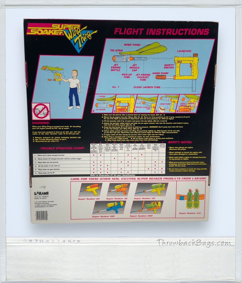1991 - Larami Super Soaker: Wing Thing - RARE - Water Toys - ThrowbackBuys - ThrowbackBuys