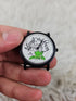 1991 - Lorus Kermit The Frog Black Round Case Black Faux Leather Band Watch - Watches - ThrowbackBuys - The Thrifty Gypsyy Shop