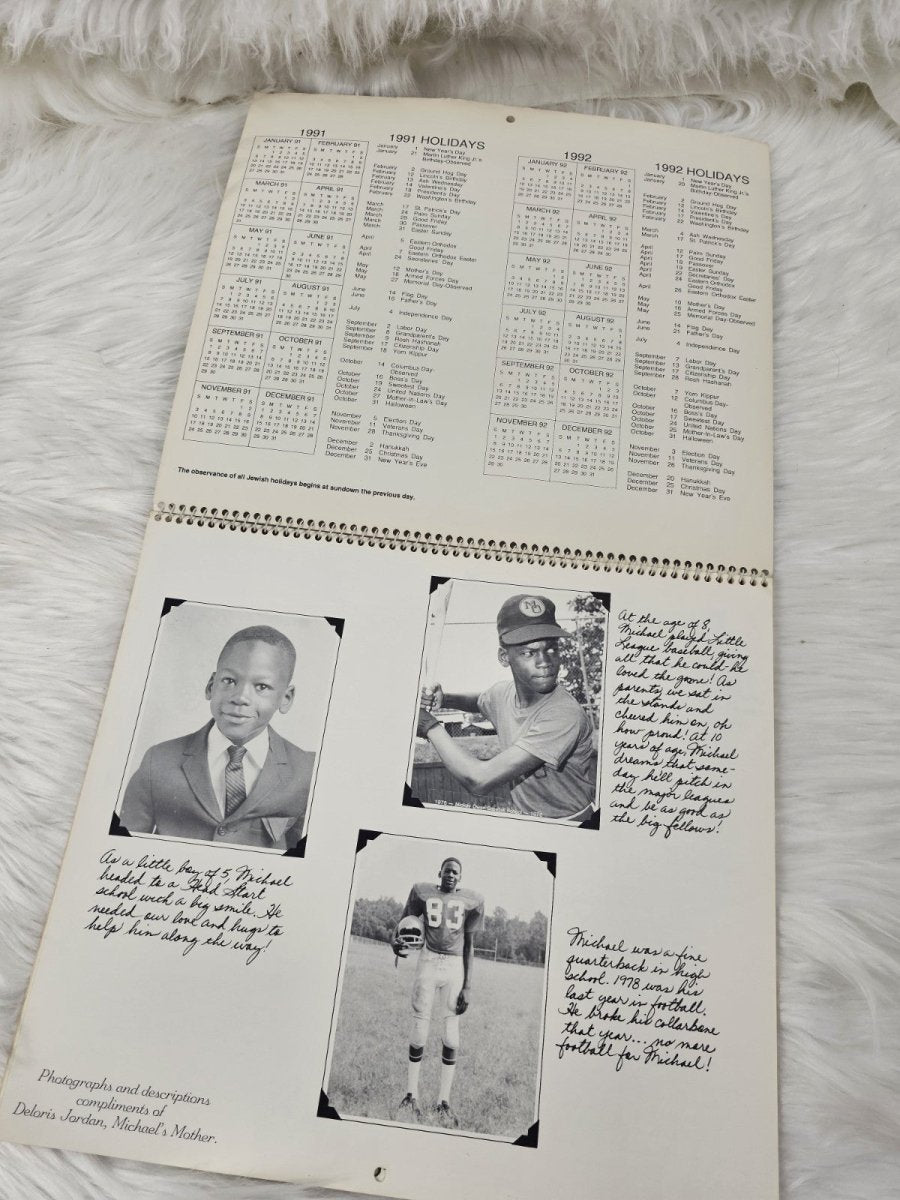 1991 - Michael Jordan Calendar - Reuse in 2030 & 2041 - Sports Memorabilia - ThrowbackBuys - The Thrifty Gypsyy Shop