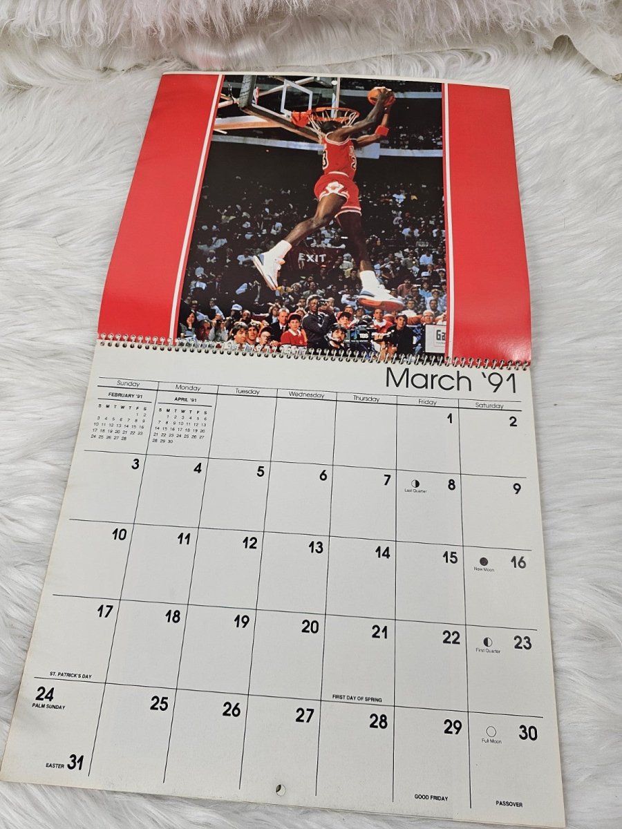 1991 - Michael Jordan Calendar - Reuse in 2030 & 2041 - Sports Memorabilia - ThrowbackBuys - The Thrifty Gypsyy Shop