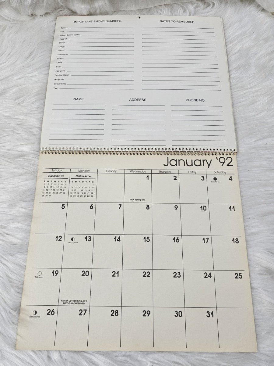 1991 - Michael Jordan Calendar - Reuse in 2030 & 2041 - Sports Memorabilia - ThrowbackBuys - The Thrifty Gypsyy Shop
