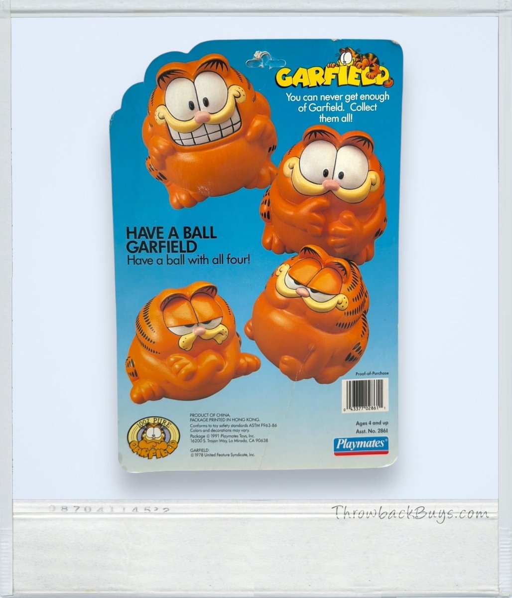 1991 - Playmates: "Have A Ball" Garfield Rubber Toy - RARE - Collectible Toys - ThrowbackBuys - ThrowbackBuys