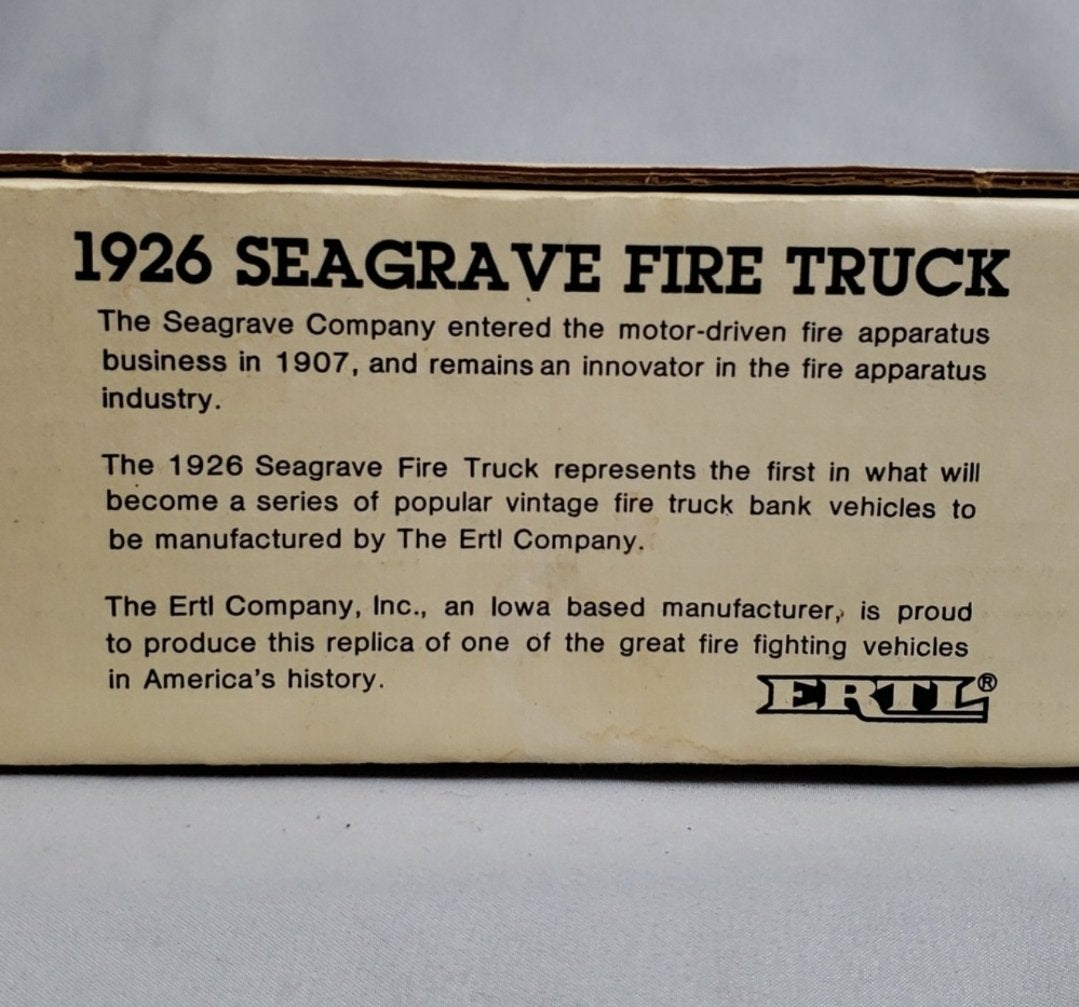 1991 replica of a 1926 SEAGRAVE Fire Truck - Action Figures & Collectibles - ThrowbackBuys - Eclecticcherryreseller