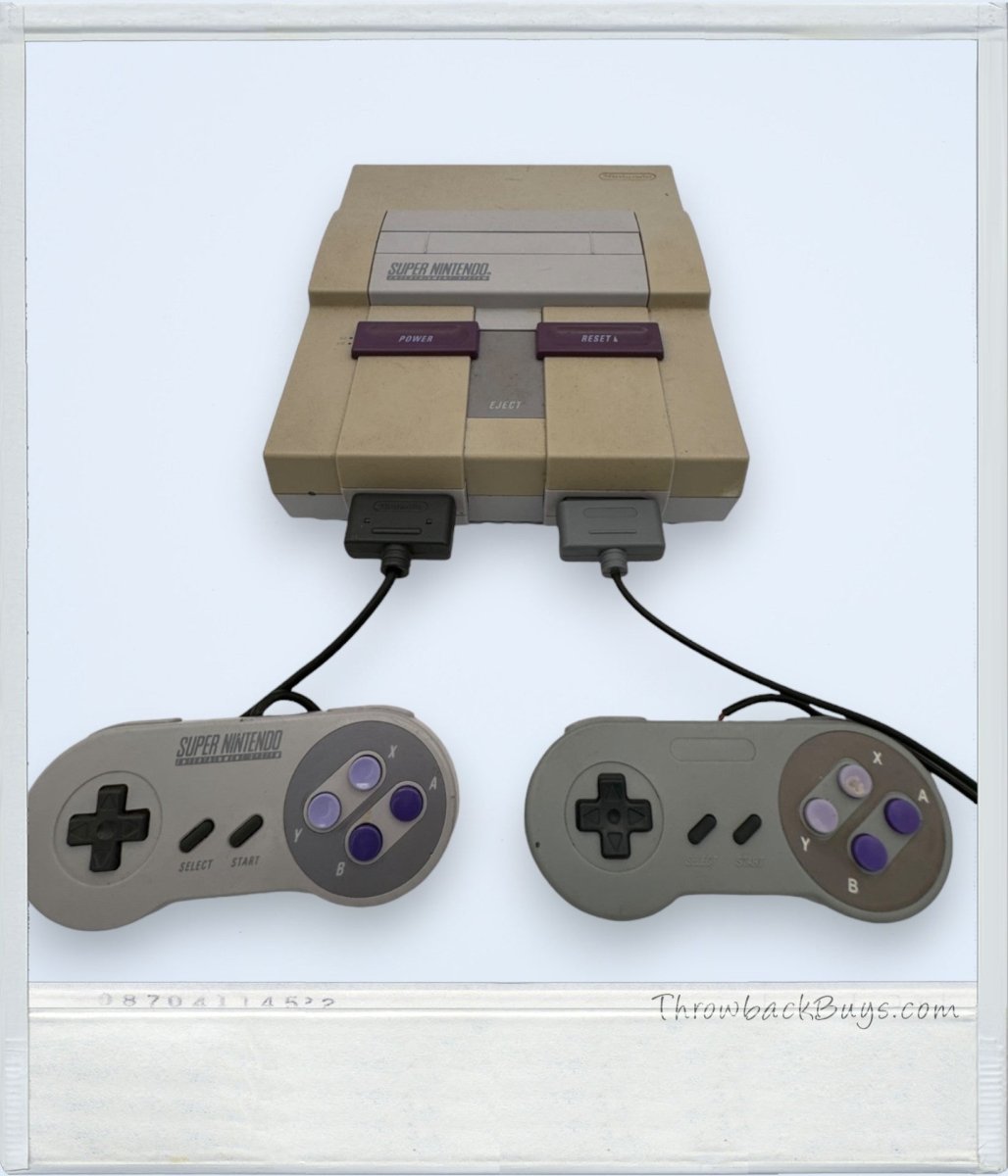 1991 - Super Nintendo w/Two Games (Super Mario World, Krusty's Super Fun House) - Home Game Consoles - ThrowbackBuys - ThrowbackBuys