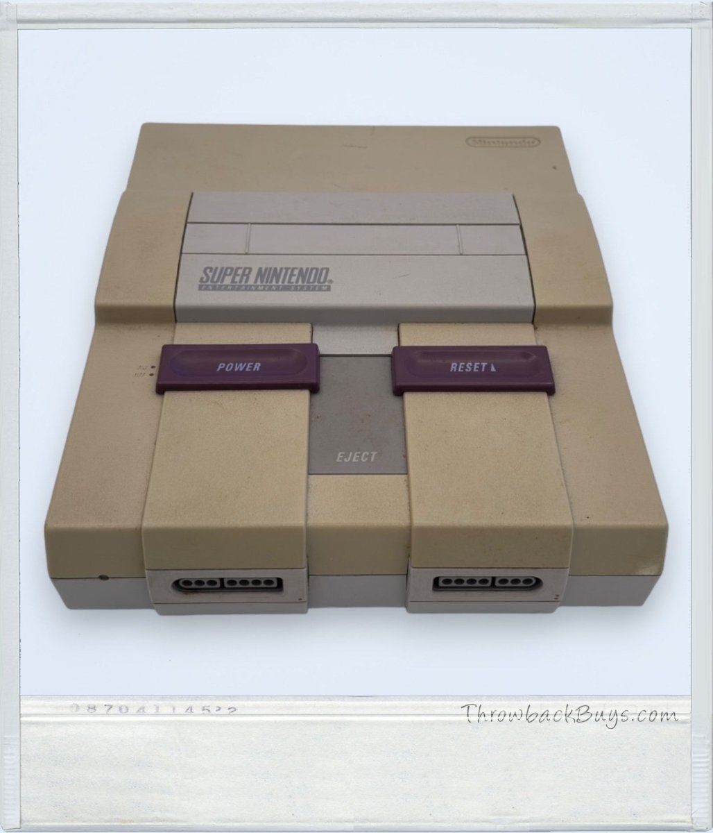 1991 - Super Nintendo w/Two Games (Super Mario World, Krusty's Super Fun House) - Home Game Consoles - ThrowbackBuys - ThrowbackBuys