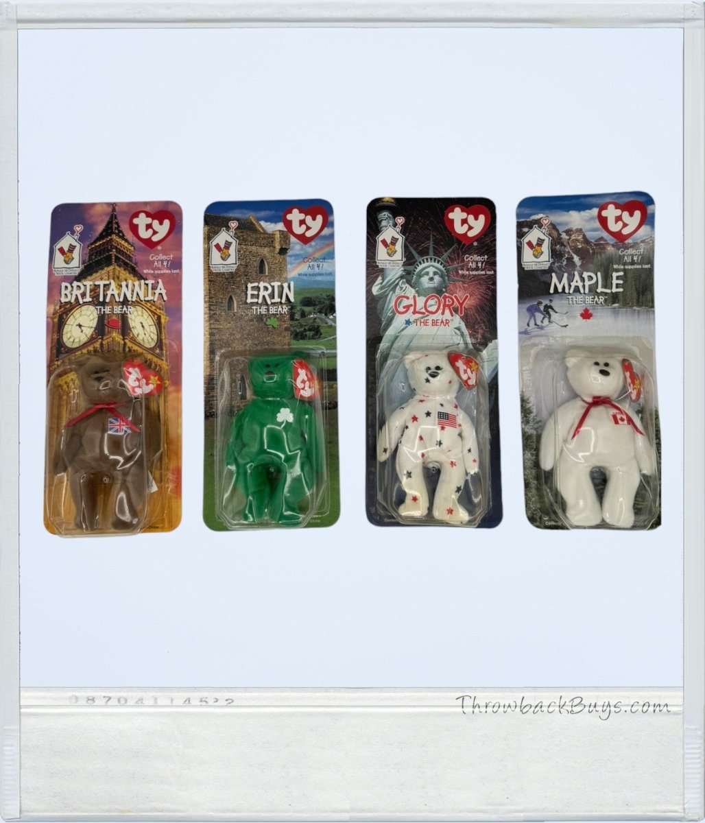 1991 - TY Beanie Babies McDonald's International Collector's Set of 4 - RARE - Collectible Toys - ThrowbackBuys - ThrowbackBuys