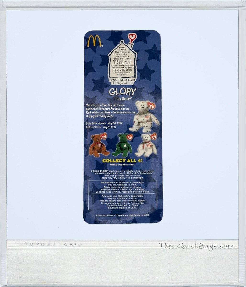 1991 - TY Beanie Babies McDonald's International Collector's Set of 4 - RARE - Collectible Toys - ThrowbackBuys - ThrowbackBuys