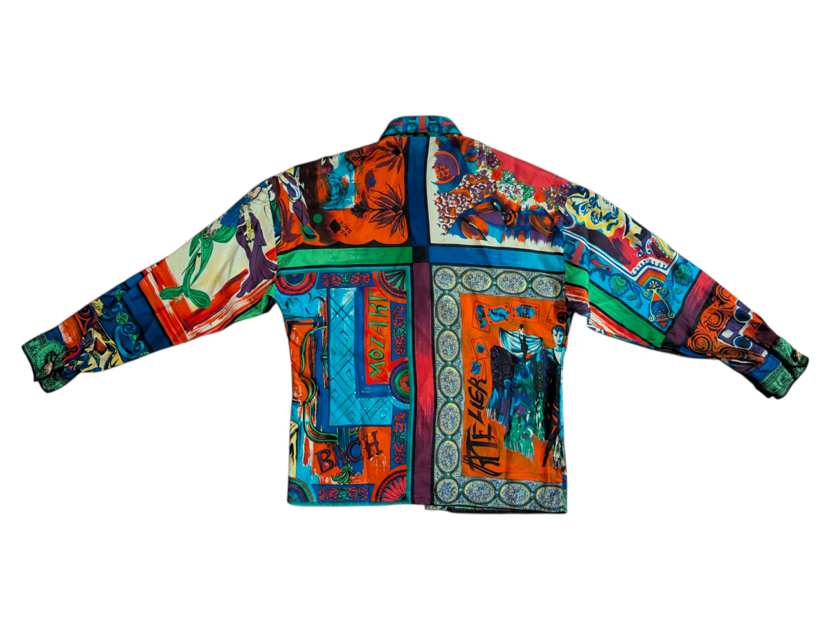 1991 - Vintage Gianni Versace: S/S Mozart Baroque Silk Print Shirt, Pop Art Collection - RARE - Shirts - ThrowbackBuys - Shiznit