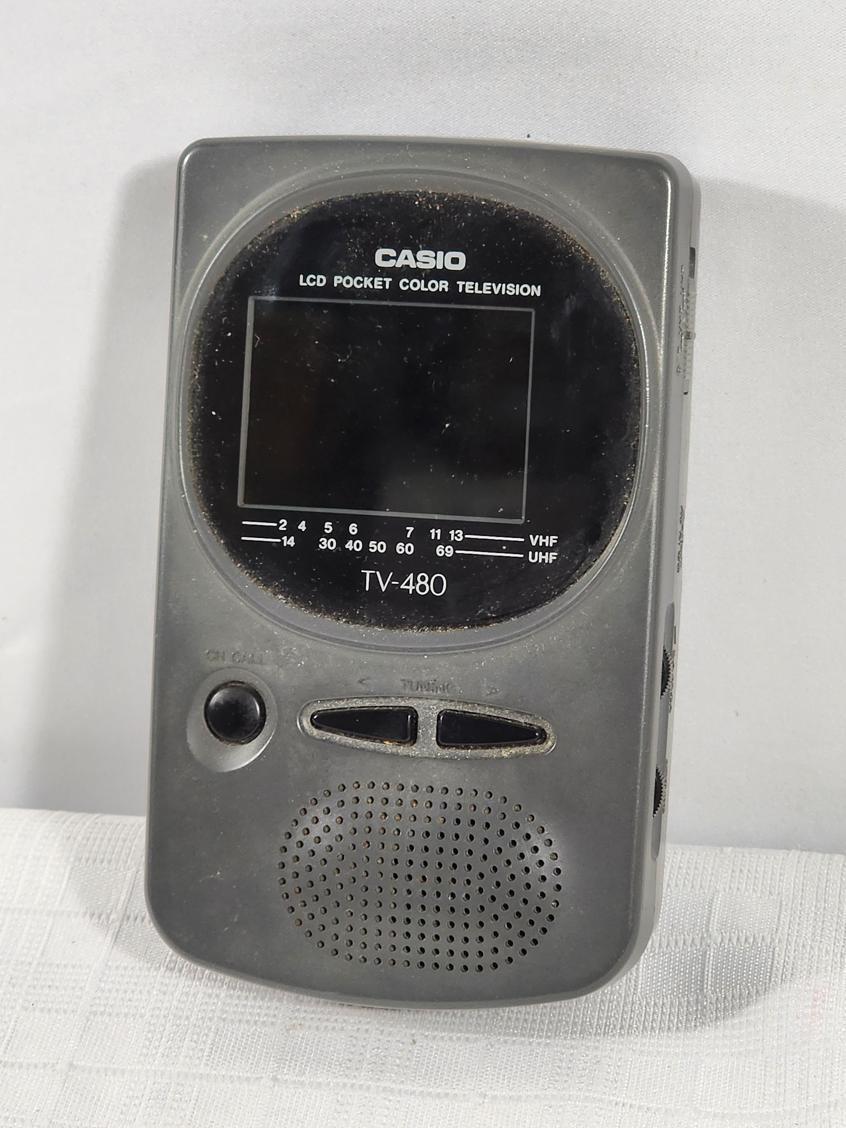 1992 - Casio LCD Pocket Color Television (TV - 480B) - 1 3/4" Screen - Portable Video - ThrowbackBuys - ResellerDoor