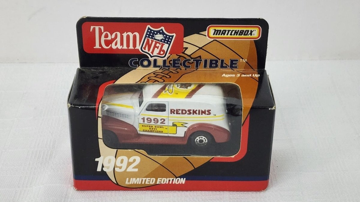 1992 - Matchbox Team NFL Redskins Die Cast Limited Edition Car - New in Box - Collectible Toys - ThrowbackBuys - ResellerDoor