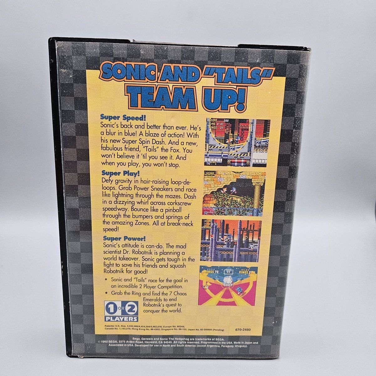 1992 - Sega Genesis: Sonic the Hedgehog 2 No Manual - Video Games - ThrowbackBuys - Pinnaclecollectibles