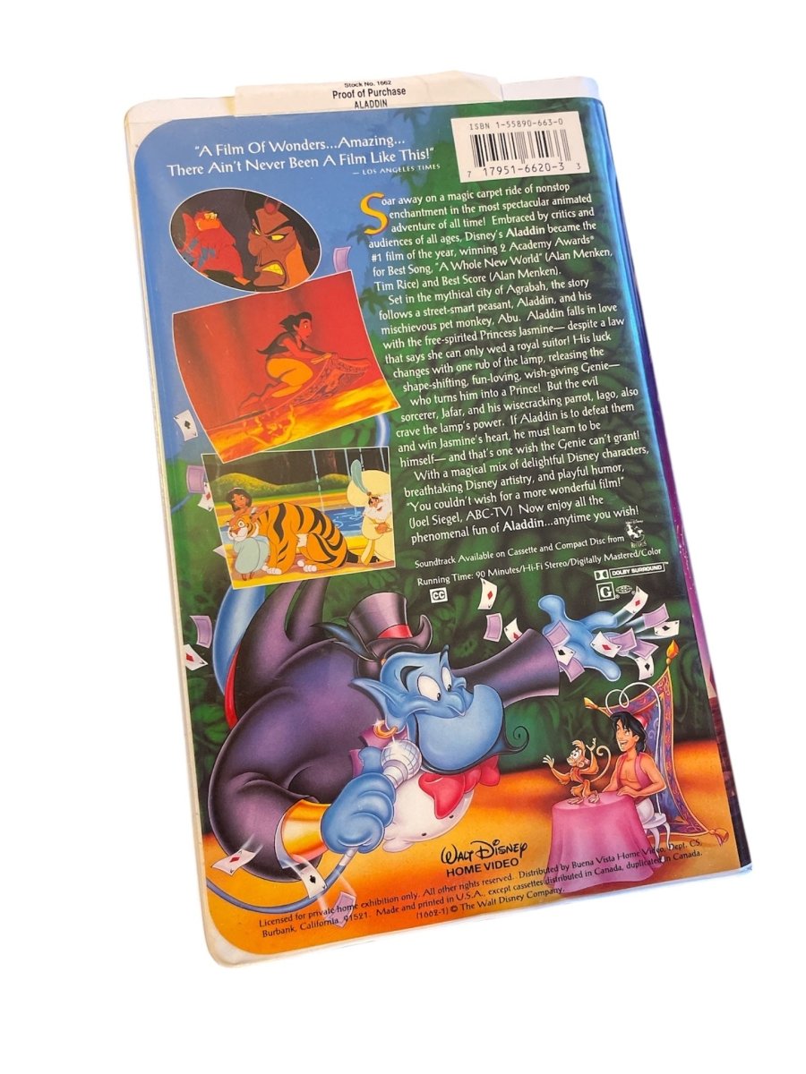 1993 Aladdin VHS - VHS - ThrowbackBuys - Shiznit