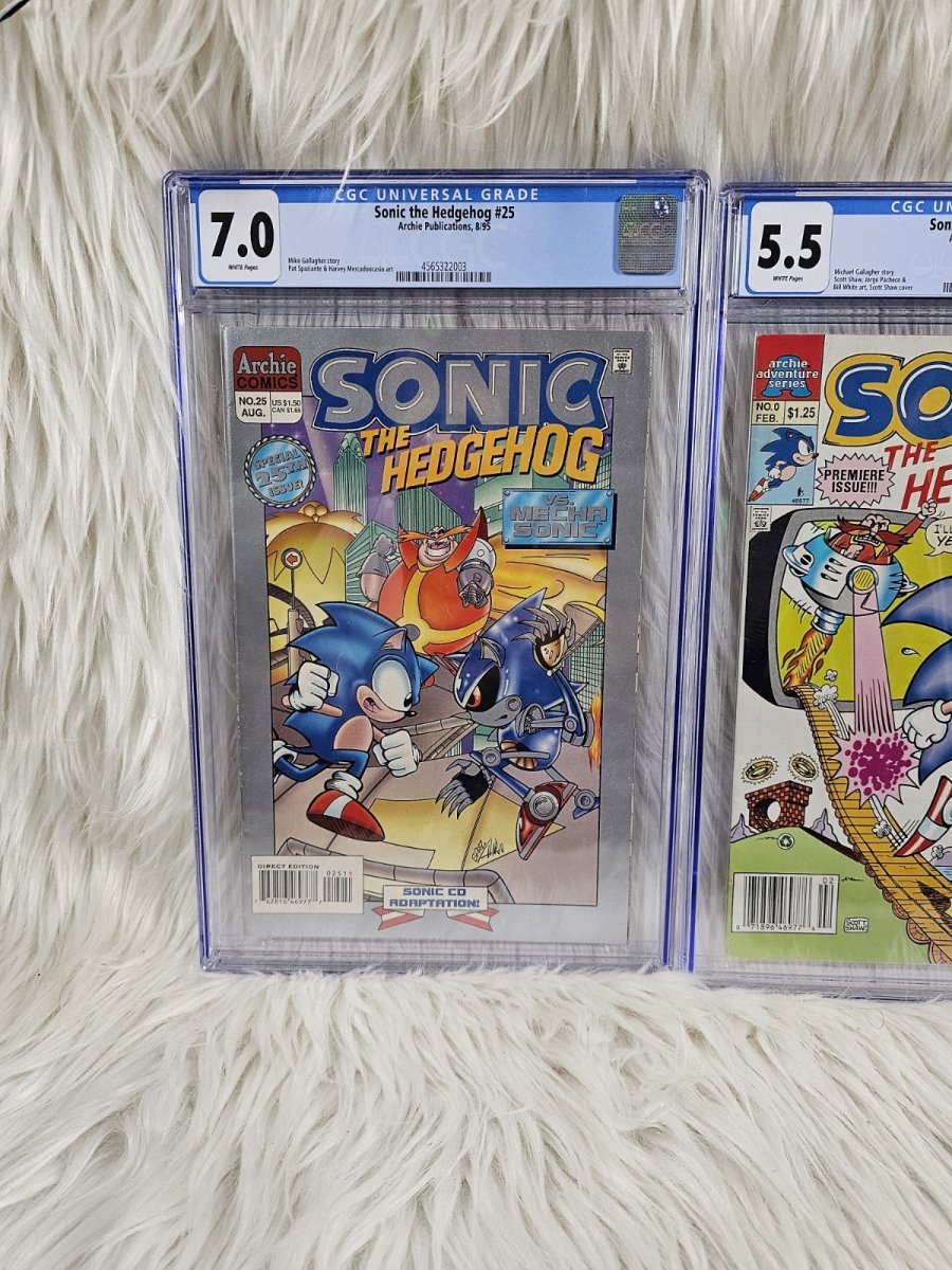 1993 - Archie Comics: Sonic the Hedgehog 0, 1, and 25 CGC Grading - Comics - ThrowbackBuys - The Thrifty Gypsyy Shop