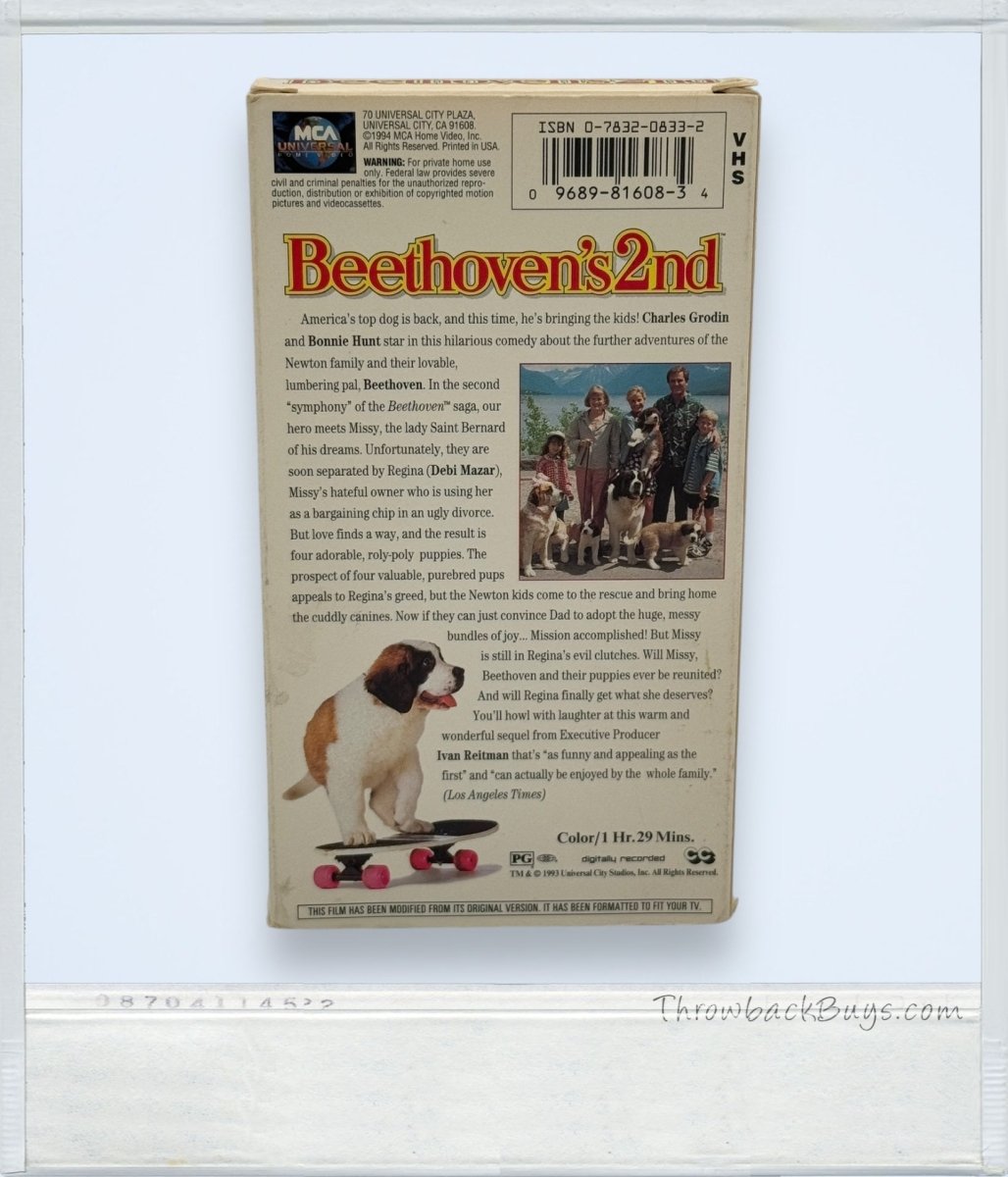 1993 - Beethoven's 2nd VHS - VHS - ThrowbackBuys - ThrowbackBuys