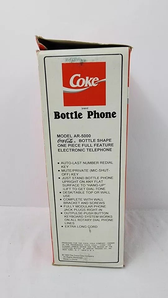 1993 - Coca - Cola Bottle Phone w/ Box - Corded Phones - ThrowbackBuys - ResellerDoor