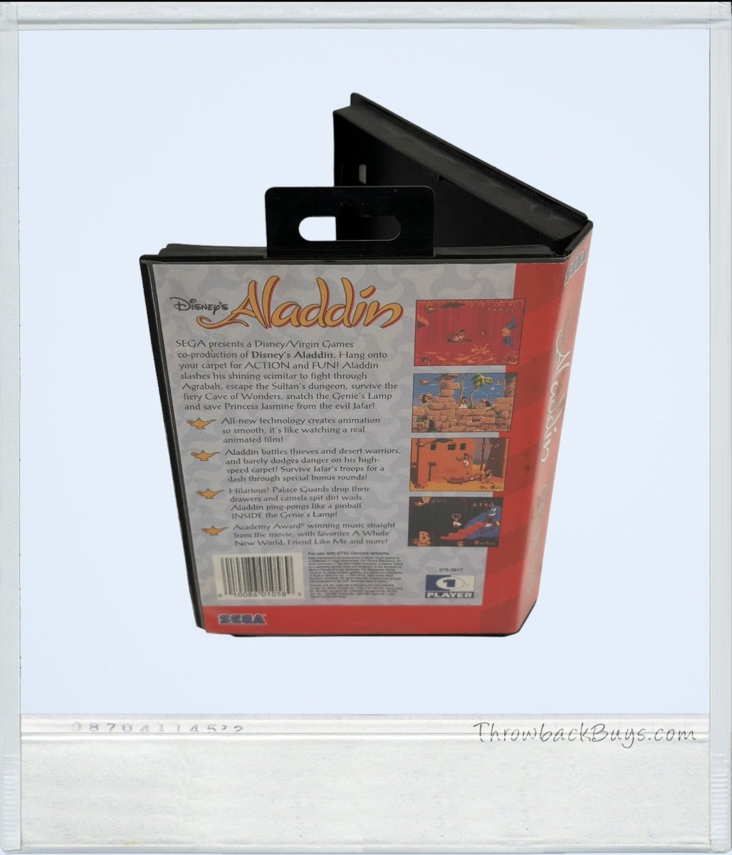 1993 - Disney's "Aladdin" Sega Genesis Game - Video Games - ThrowbackBuys - ThrowbackBuys