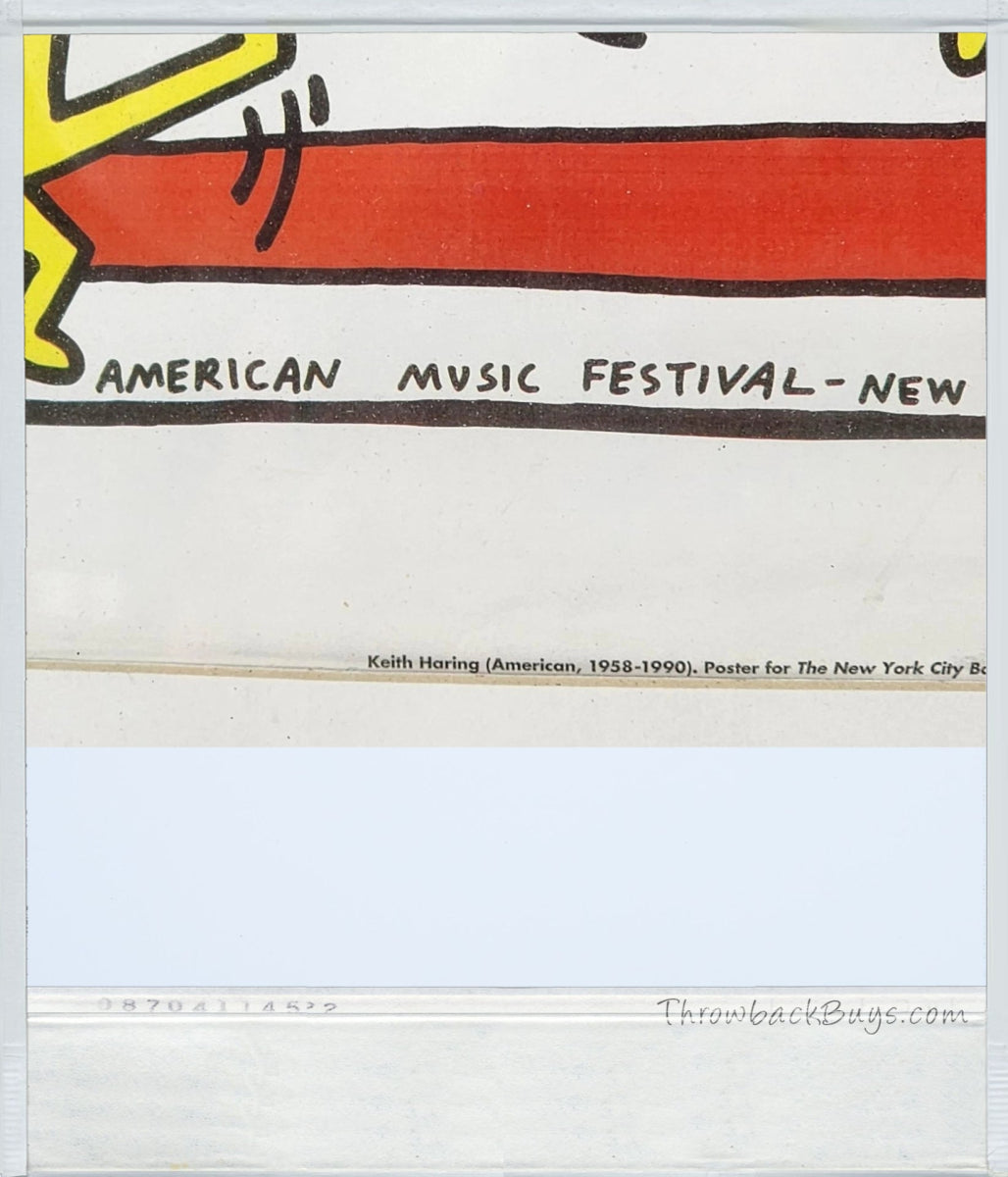 1993 - Keith Haring American Music Festival NYC Glass/Wood Framed Ballet Poster 21.5" x 20.5" - Artwork - ThrowbackBuys - ResellerDoor