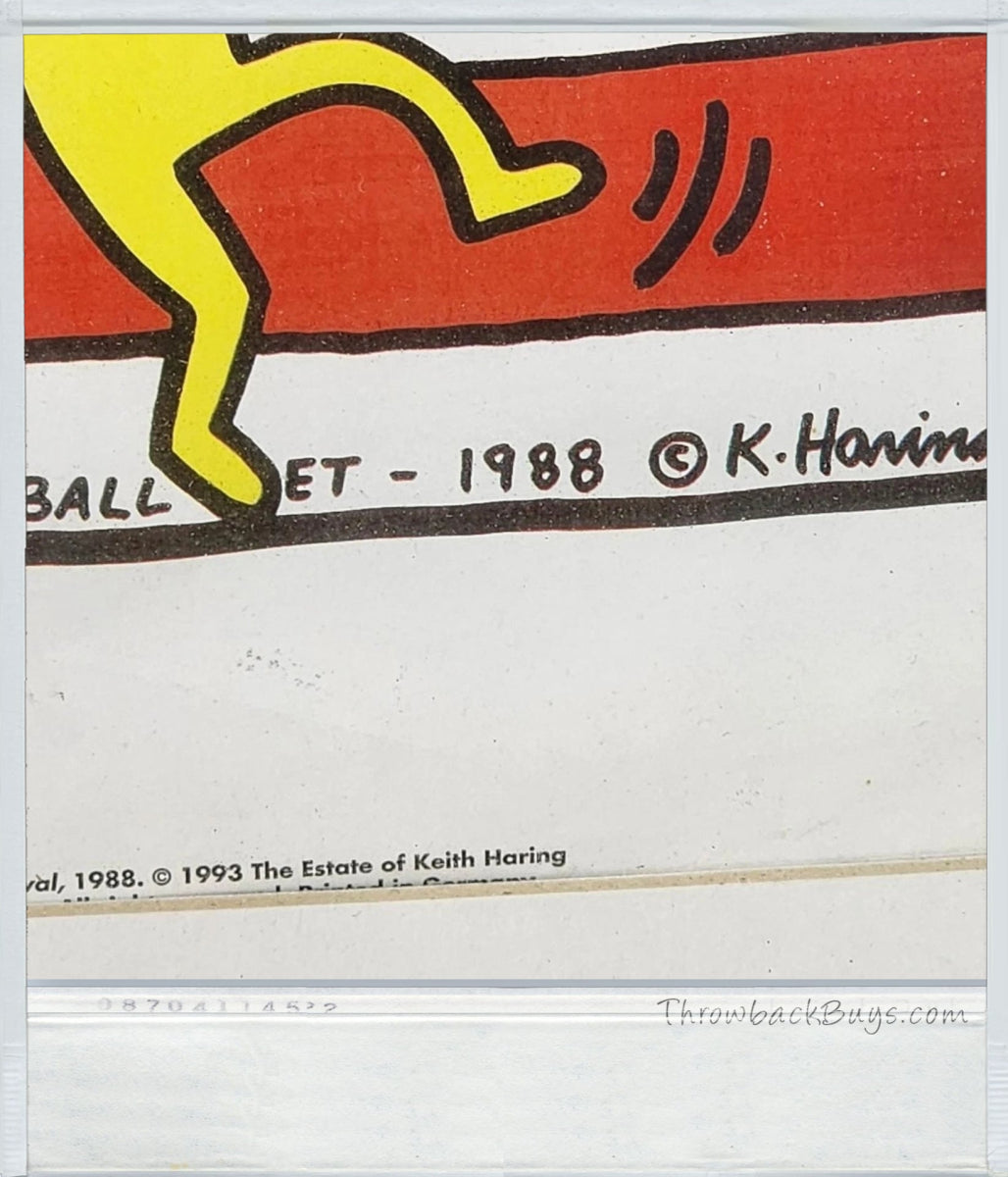 1993 - Keith Haring American Music Festival NYC Glass/Wood Framed Ballet Poster 21.5" x 20.5" - Artwork - ThrowbackBuys - ResellerDoor