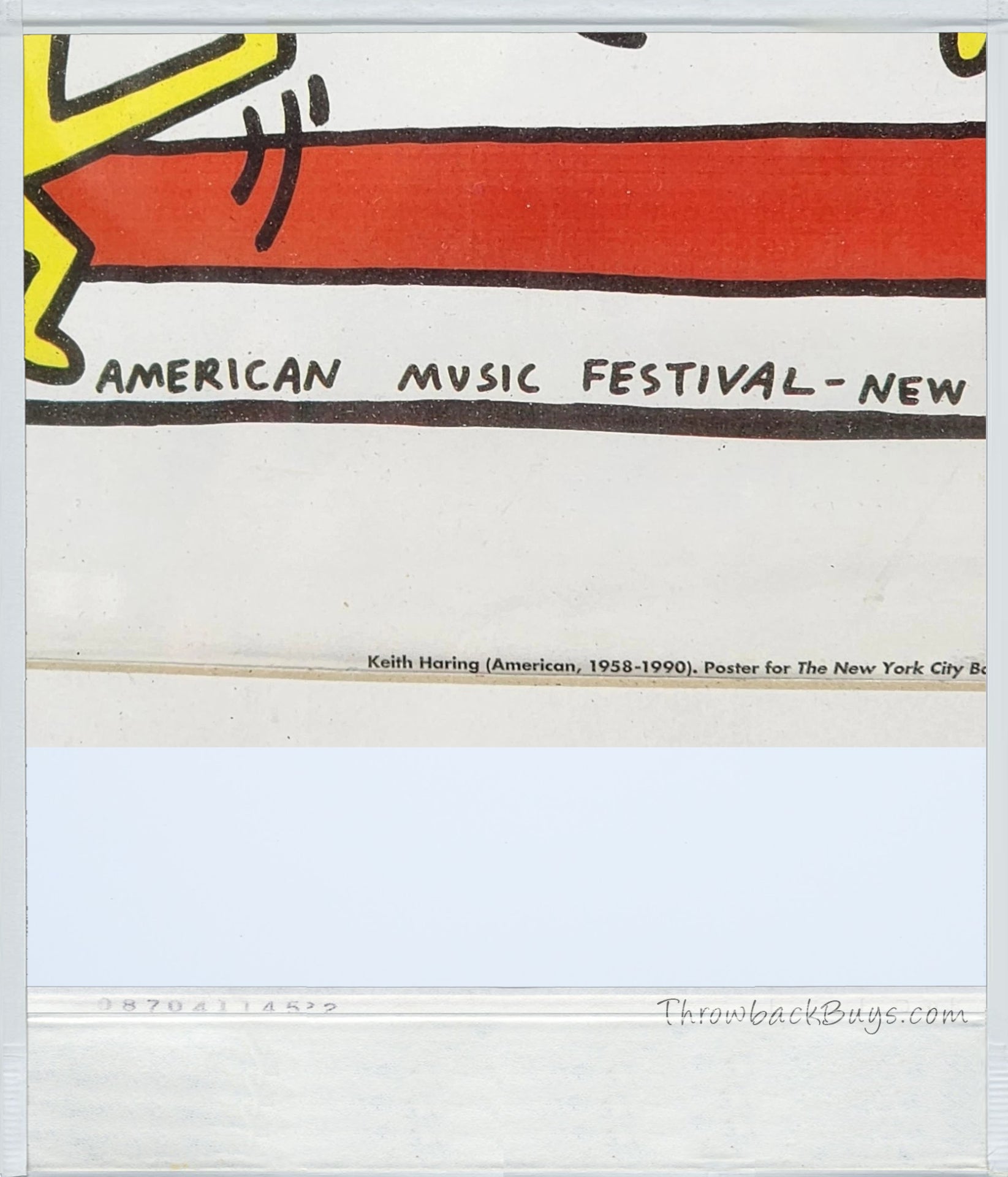 1993 - Keith Haring American Music Festival NYC Glass/Wood Framed Ballet Poster 21.5" x 20.5"