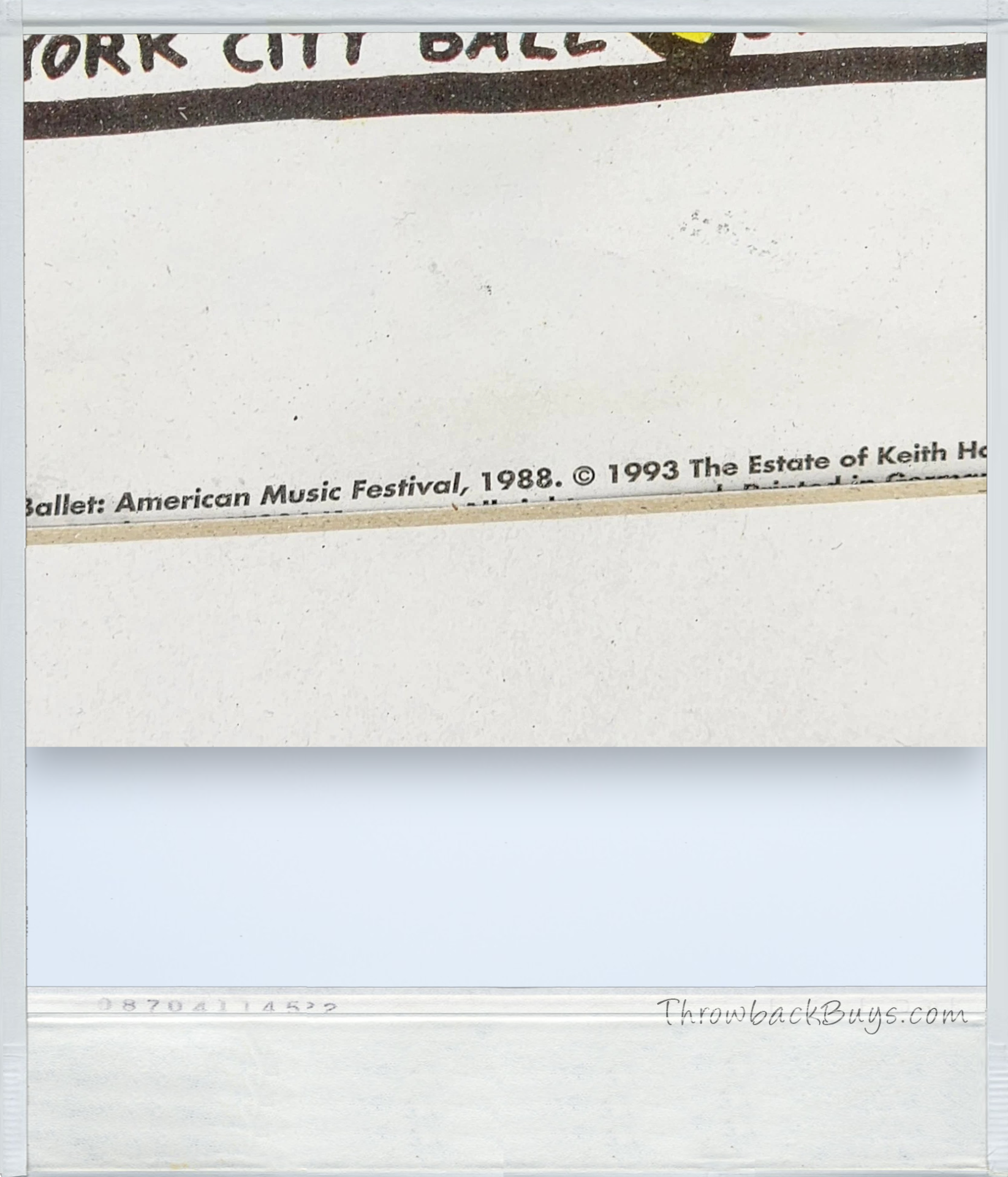1993 - Keith Haring American Music Festival NYC Glass/Wood Framed Ballet Poster 21.5" x 20.5"