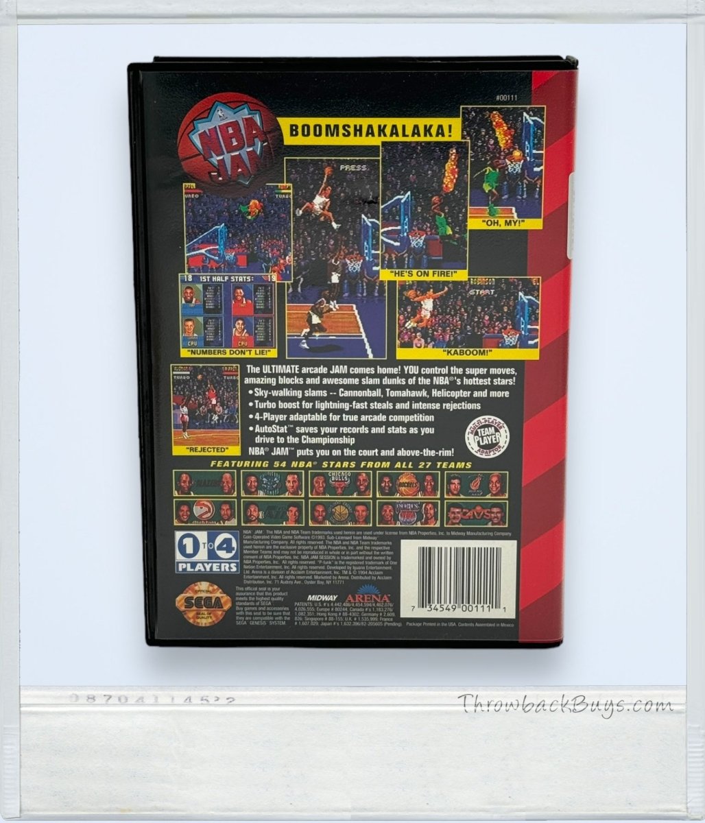 1993 - NBA Jam Sega Genesis Game - Video Games - ThrowbackBuys - ThrowbackBuys