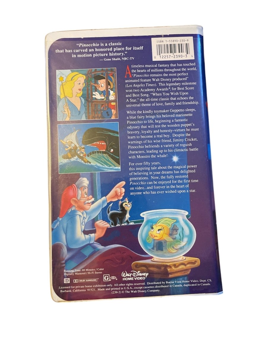 1993 Pinocchio VHS - VHS - ThrowbackBuys - Shiznit