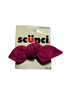 1993 – Scünci: Pink Leather Bow Hair Accessory - Accessories - ThrowbackBuys - Abunnysvintageco