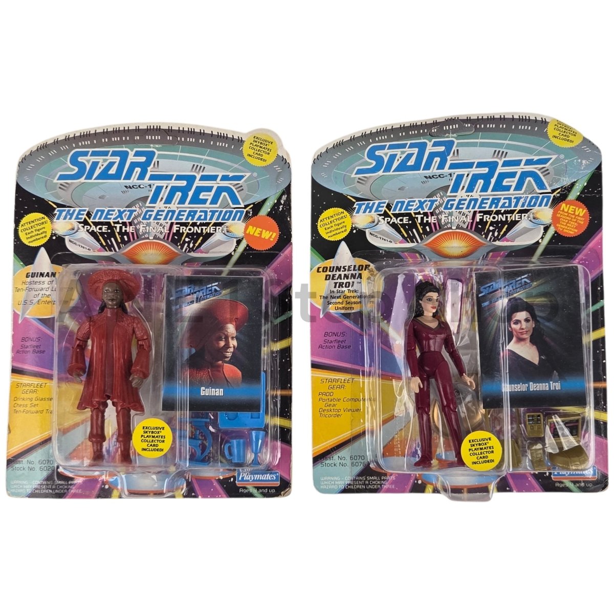 1993 - Star Trek The Next Generation Guinan & Counselor Deanna Troi 4.5" Playmates - Action Figures & Collectibles - ThrowbackBuys - A N E 1 Stop Shop