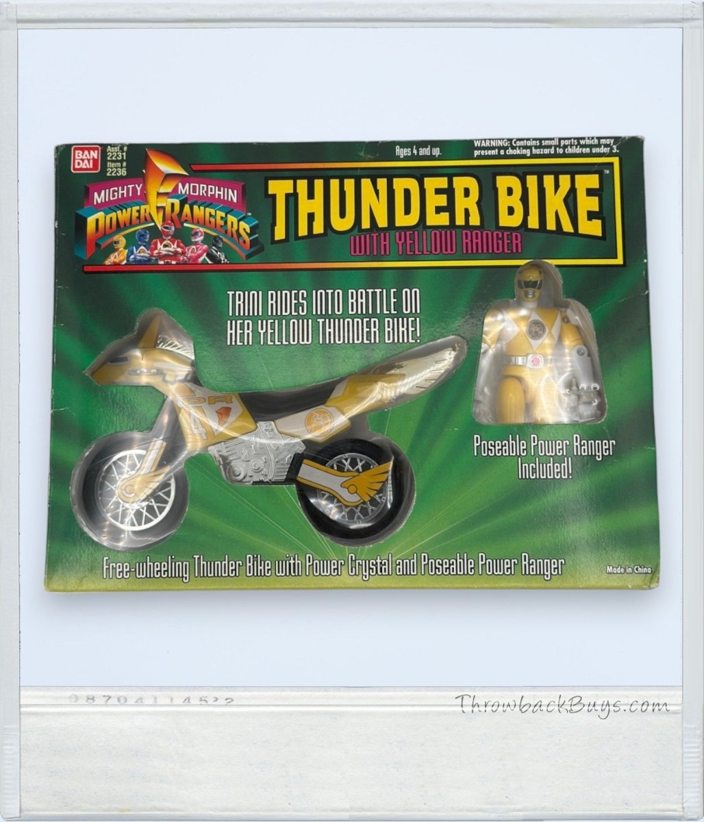 1994 - Bandai Mighty Morphin Power Rangers Thunder Bike w/Yellow Ranger - Action Figures & Collectibles - ThrowbackBuys - ThrowbackBuys