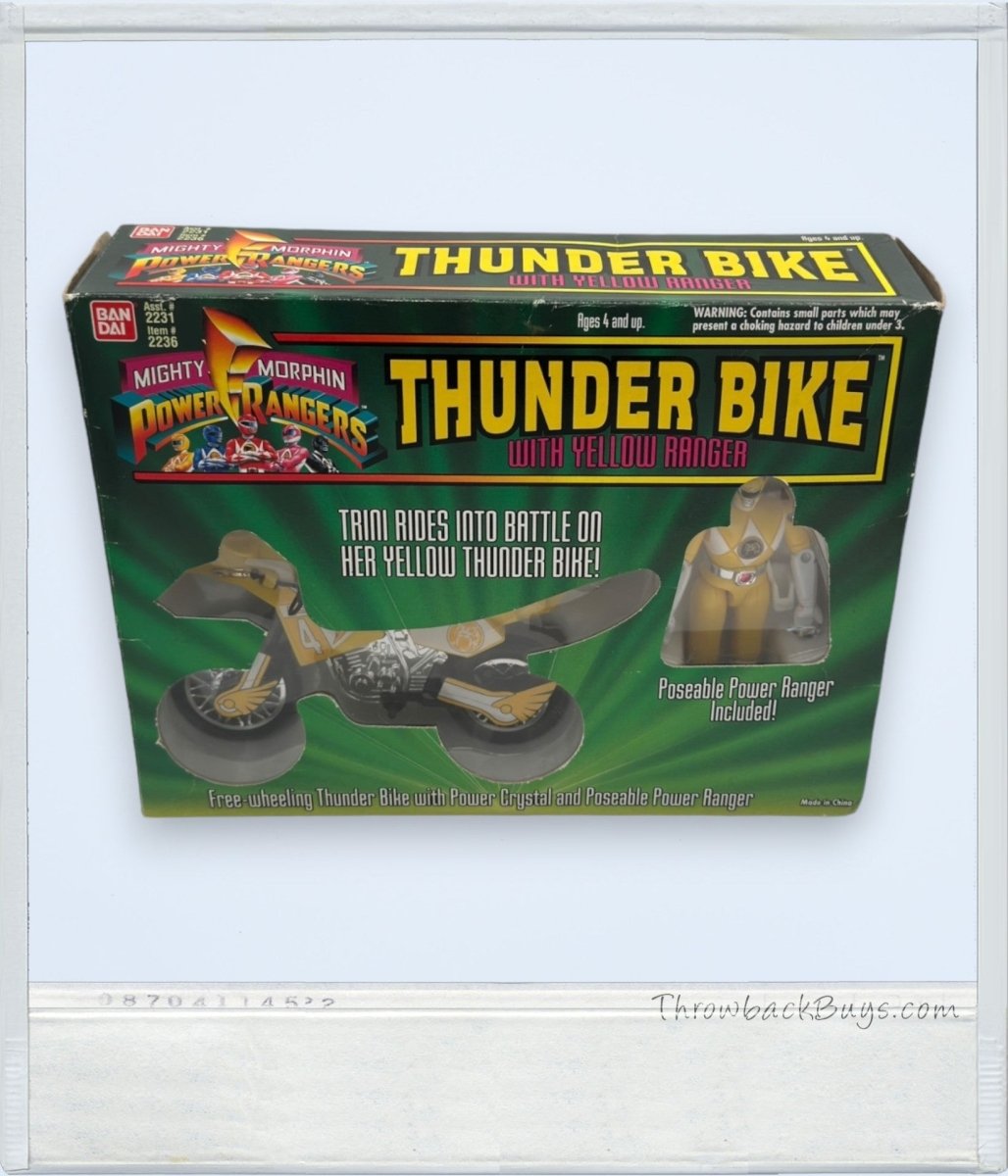 1994 - Bandai Mighty Morphin Power Rangers Thunder Bike w/Yellow Ranger - Action Figures & Collectibles - ThrowbackBuys - ThrowbackBuys