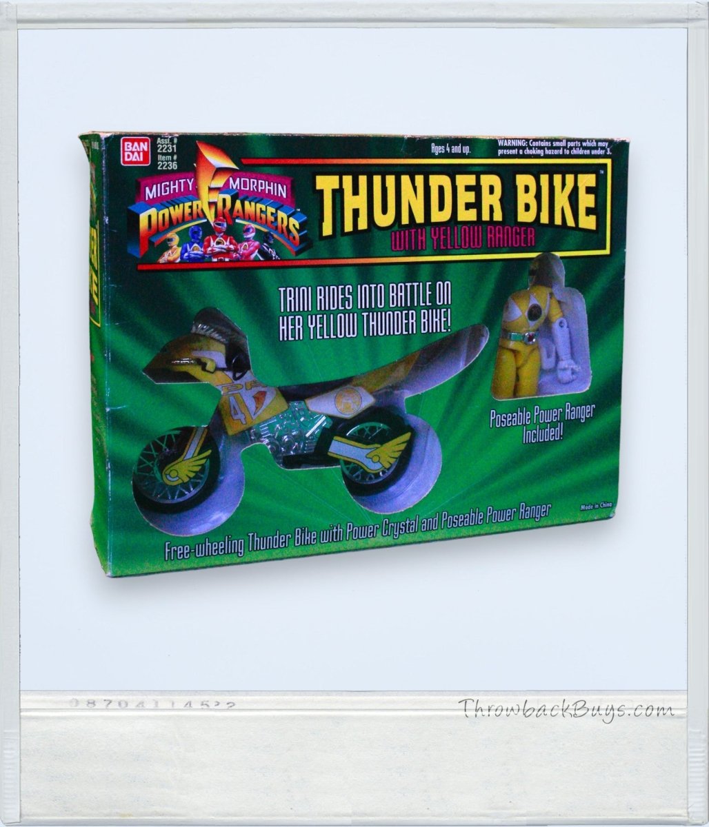 1994 - Bandai Mighty Morphin Power Rangers Thunder Bike w/Yellow Ranger - Action Figures & Collectibles - ThrowbackBuys - ThrowbackBuys